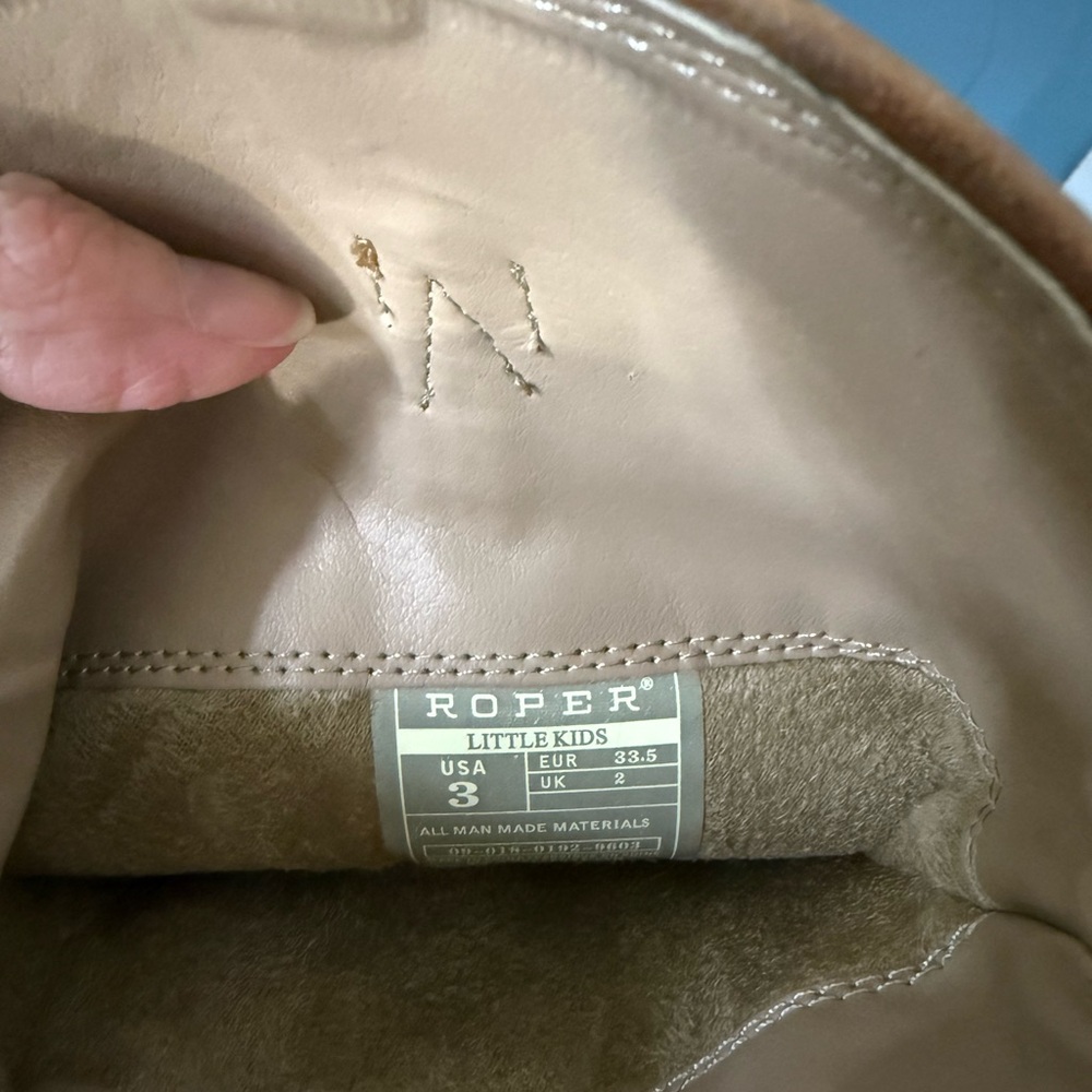 Roper Kids Western Boots - Tan and Cream - Picture 5 of 5